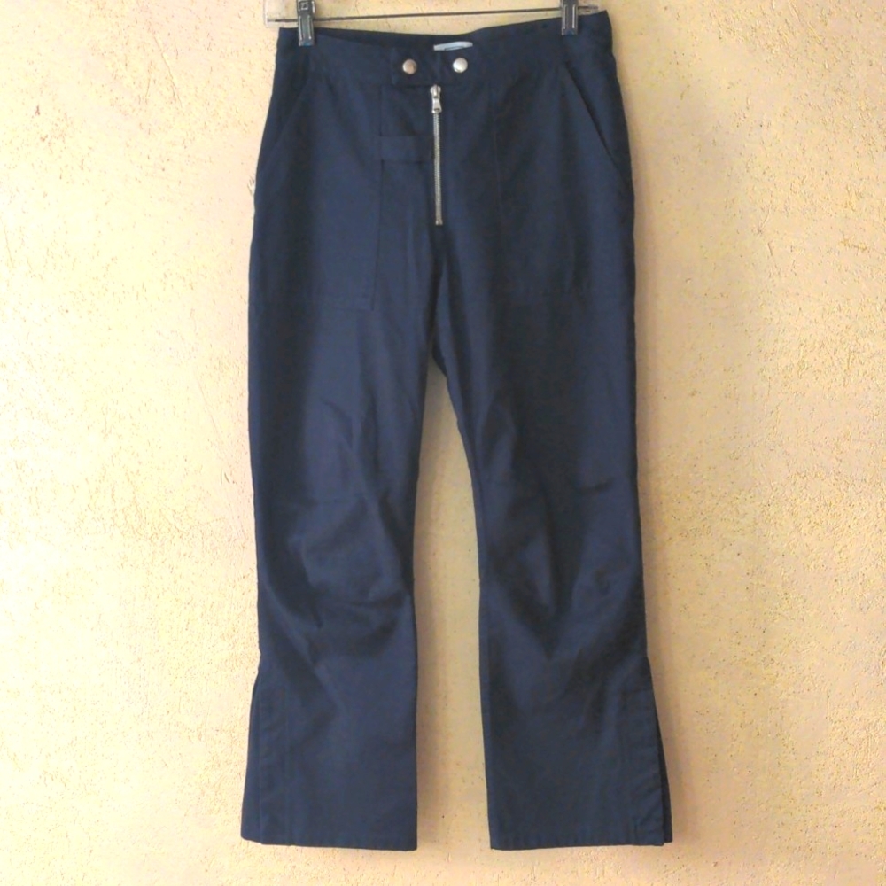 NOMIA Navy Cropped Flared Pants - Picture 2 of 12